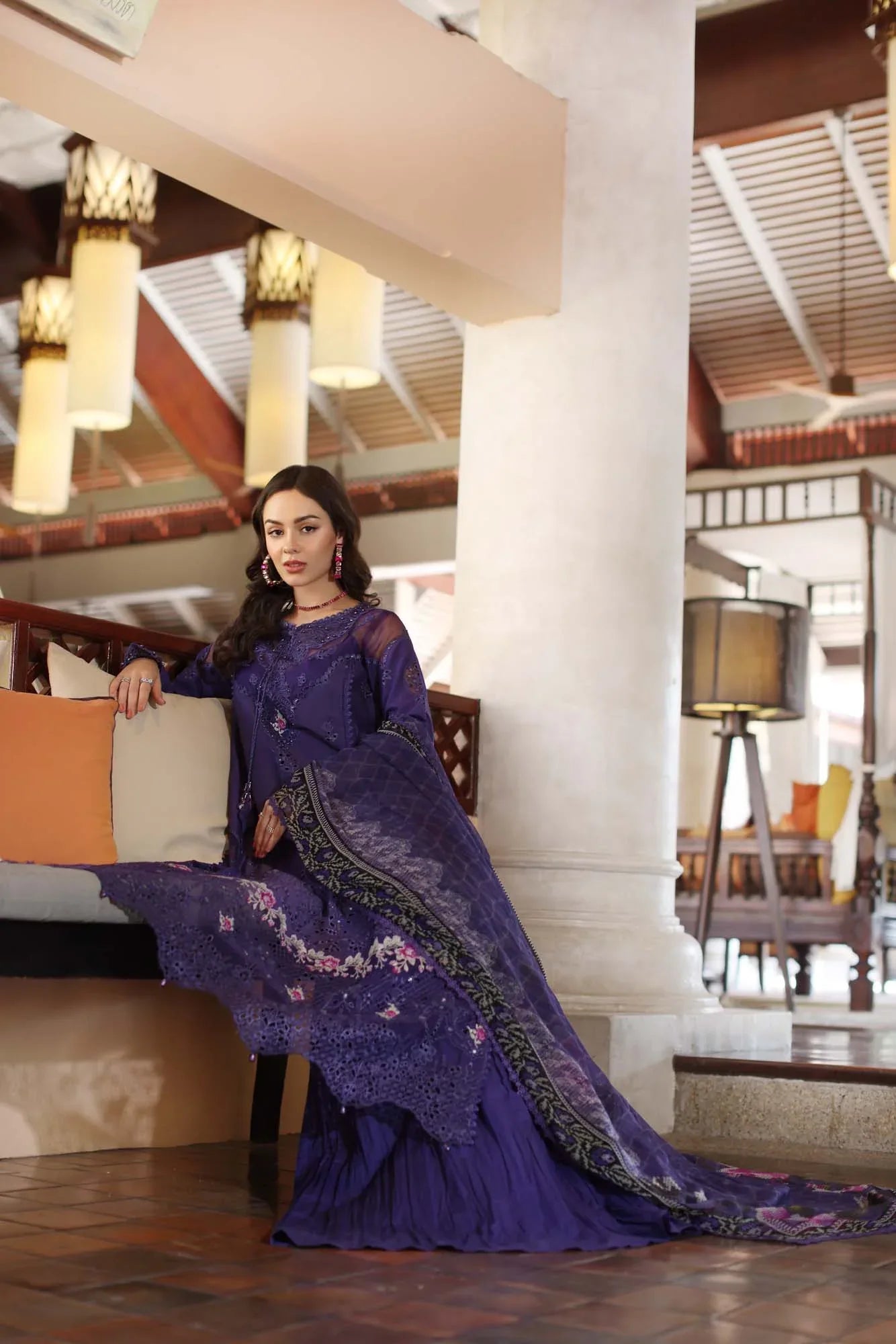 Noor by Saadia Asad | Eid Luxury Laserkari 25 | D4-B - Aqsa Fabrics