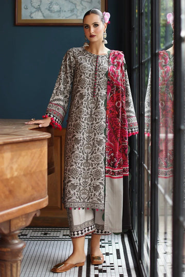 Charizma | C Prints Winter 25 | 3-PC Unstitched Printed Linen Collection CPW5-09 - Aqsa Fabrics