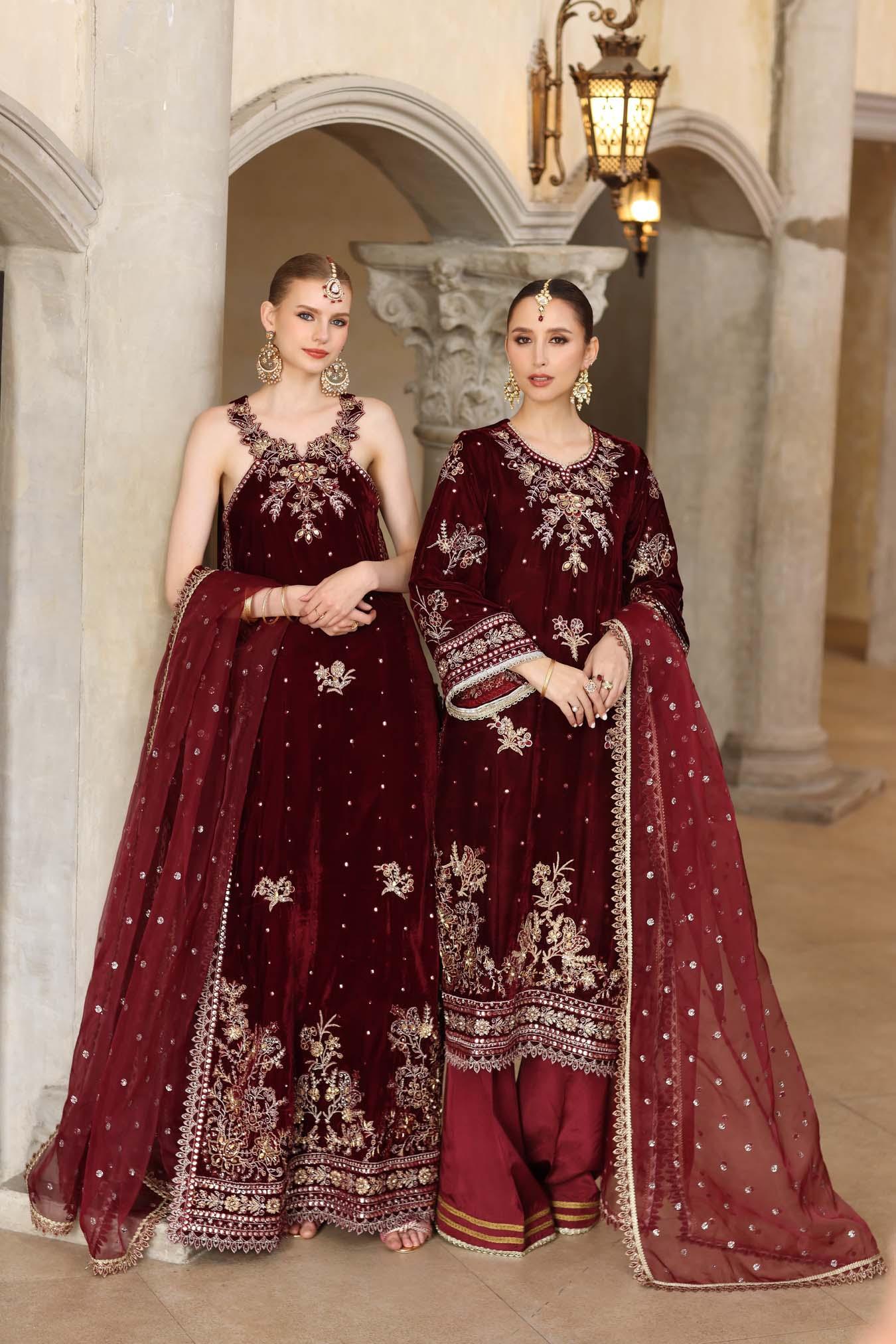 Noor by Saadia Asad | Handcrafted Velvet 25 | Naqsh - Aqsa Fabrics