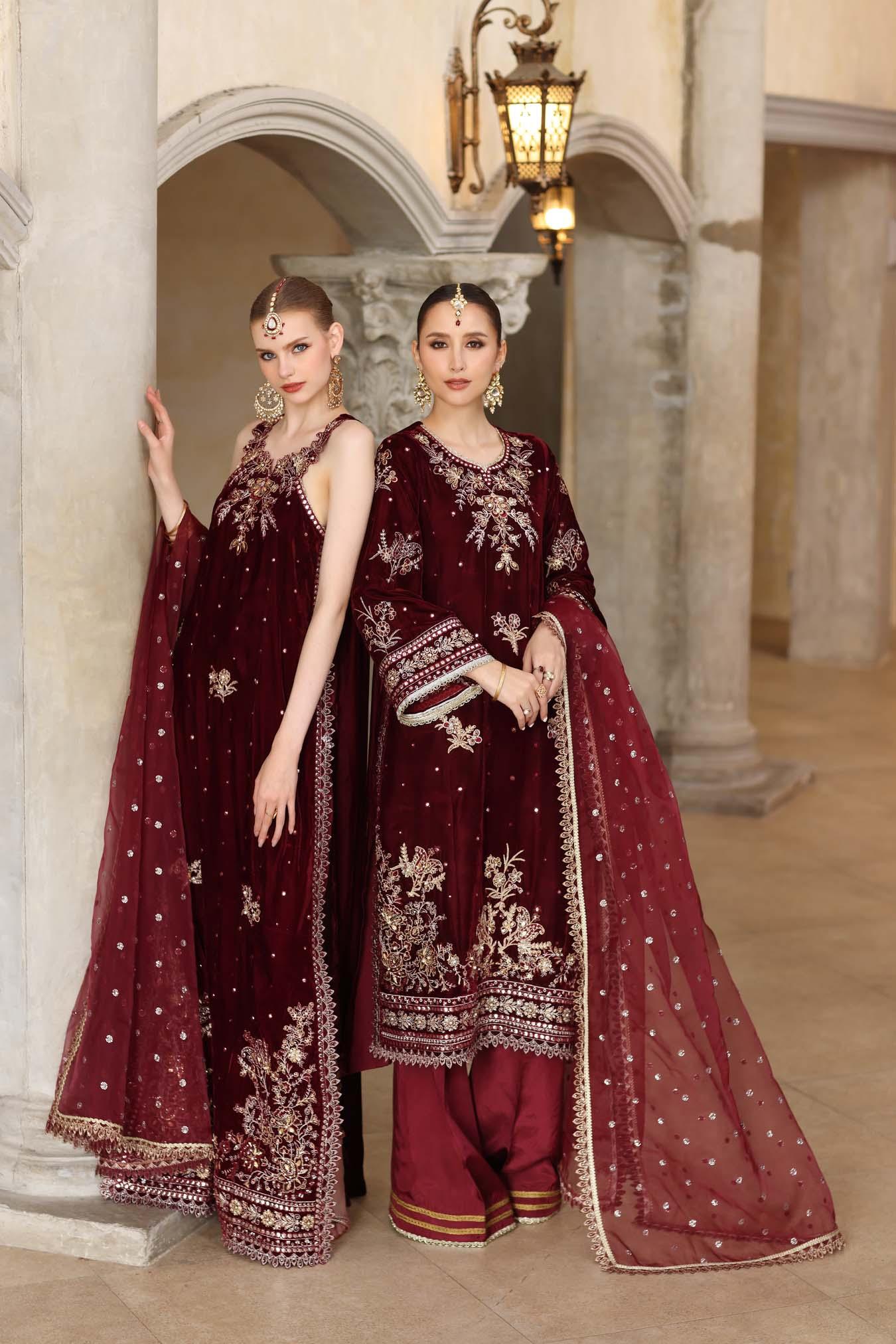 Noor by Saadia Asad | Handcrafted Velvet 25 | Naqsh - Aqsa Fabrics