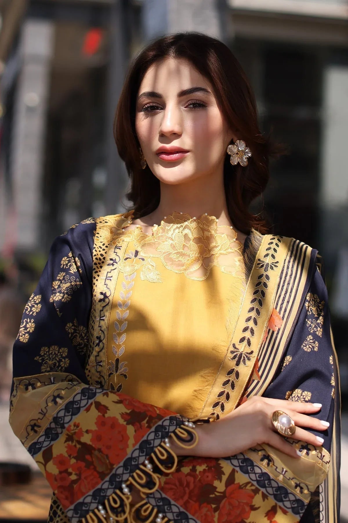 Charizma | Combination Lawn | CC5-28 - Aqsa Fabrics
