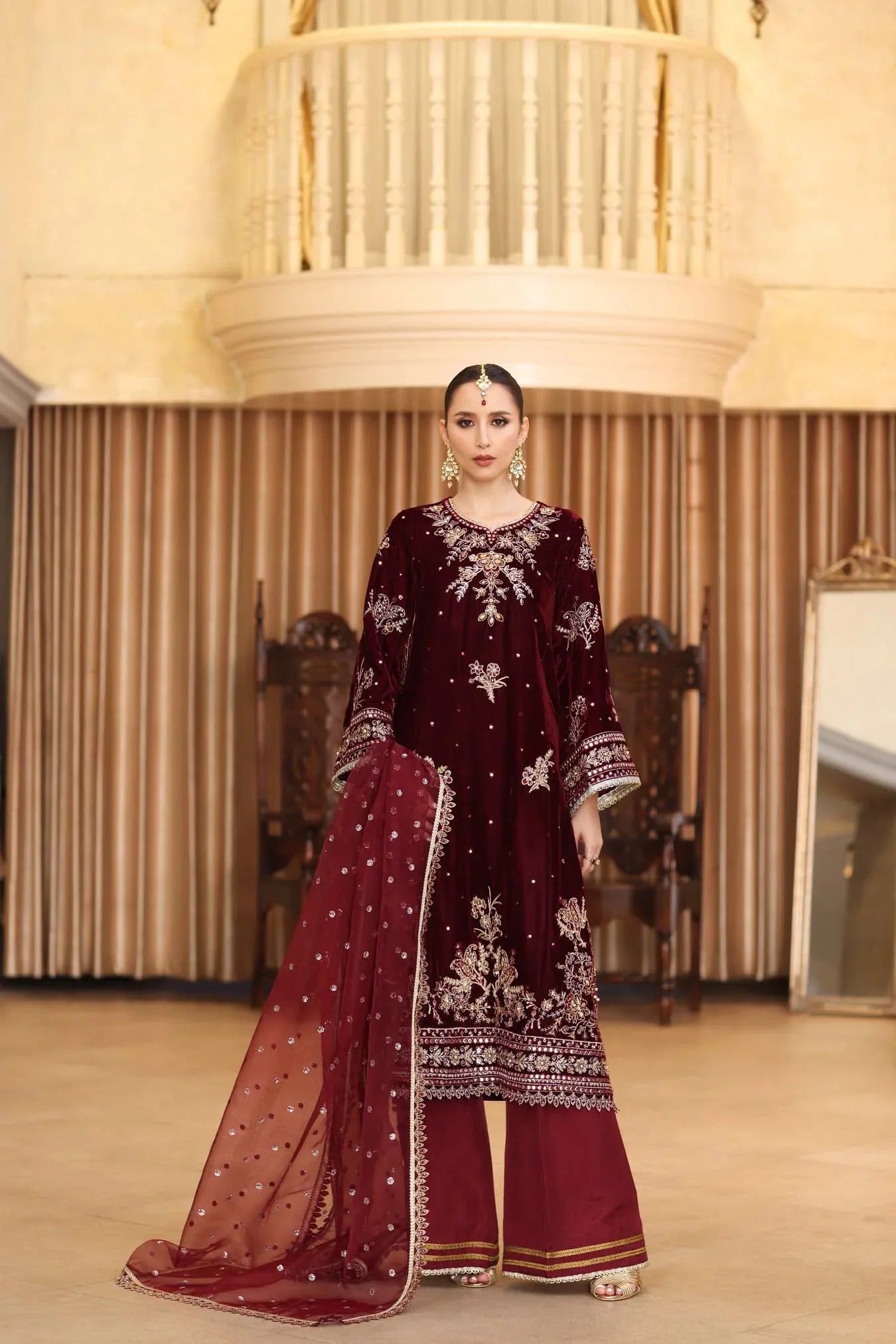 Noor by Saadia Asad | Handcrafted Velvet 25 | Naqsh - Aqsa Fabrics