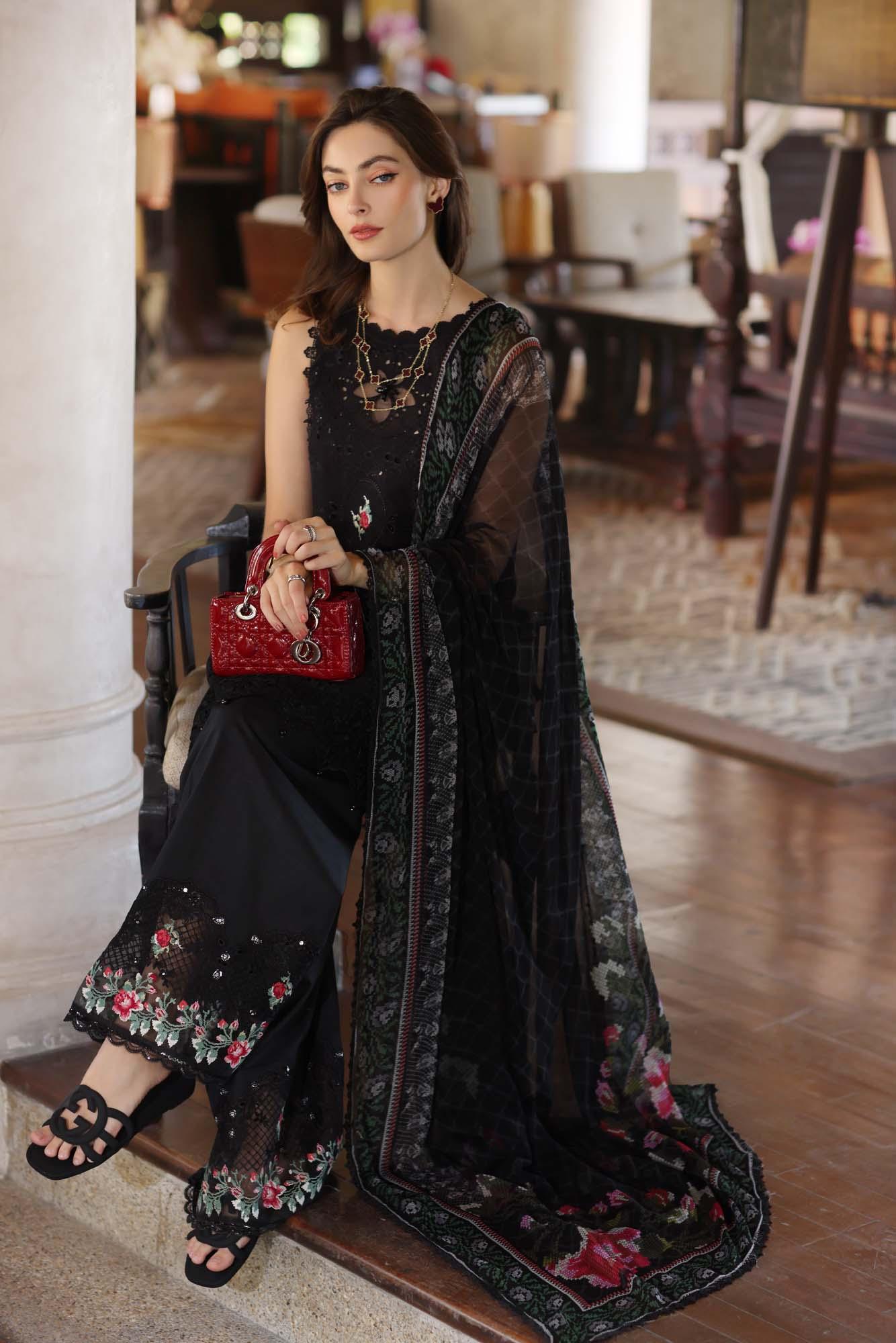 Noor by Saadia Asad | Eid Luxury Laserkari 25 | D4-A - Aqsa Fabrics