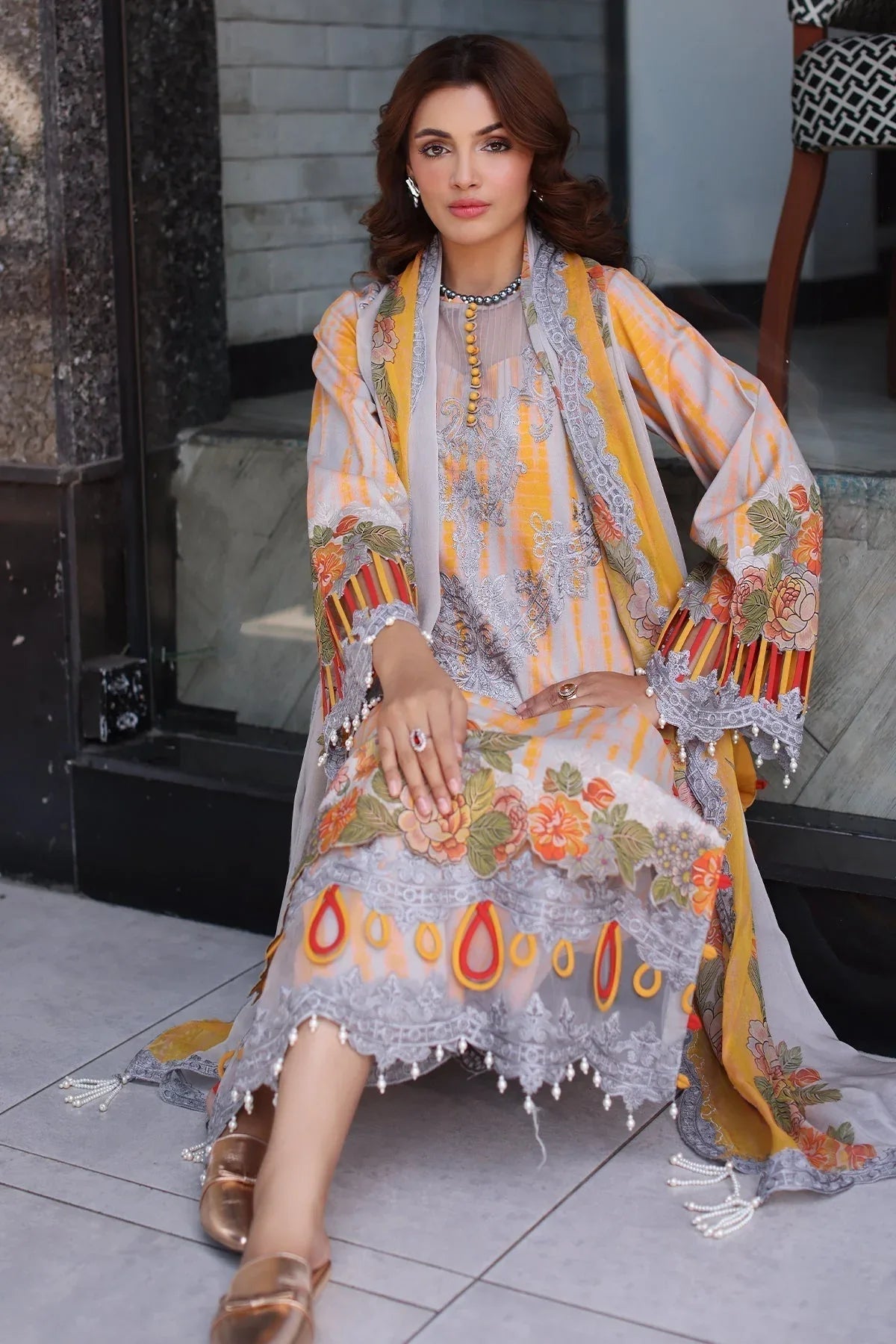 Charizma | Combination Lawn |  CC5-25 - Aqsa Fabrics