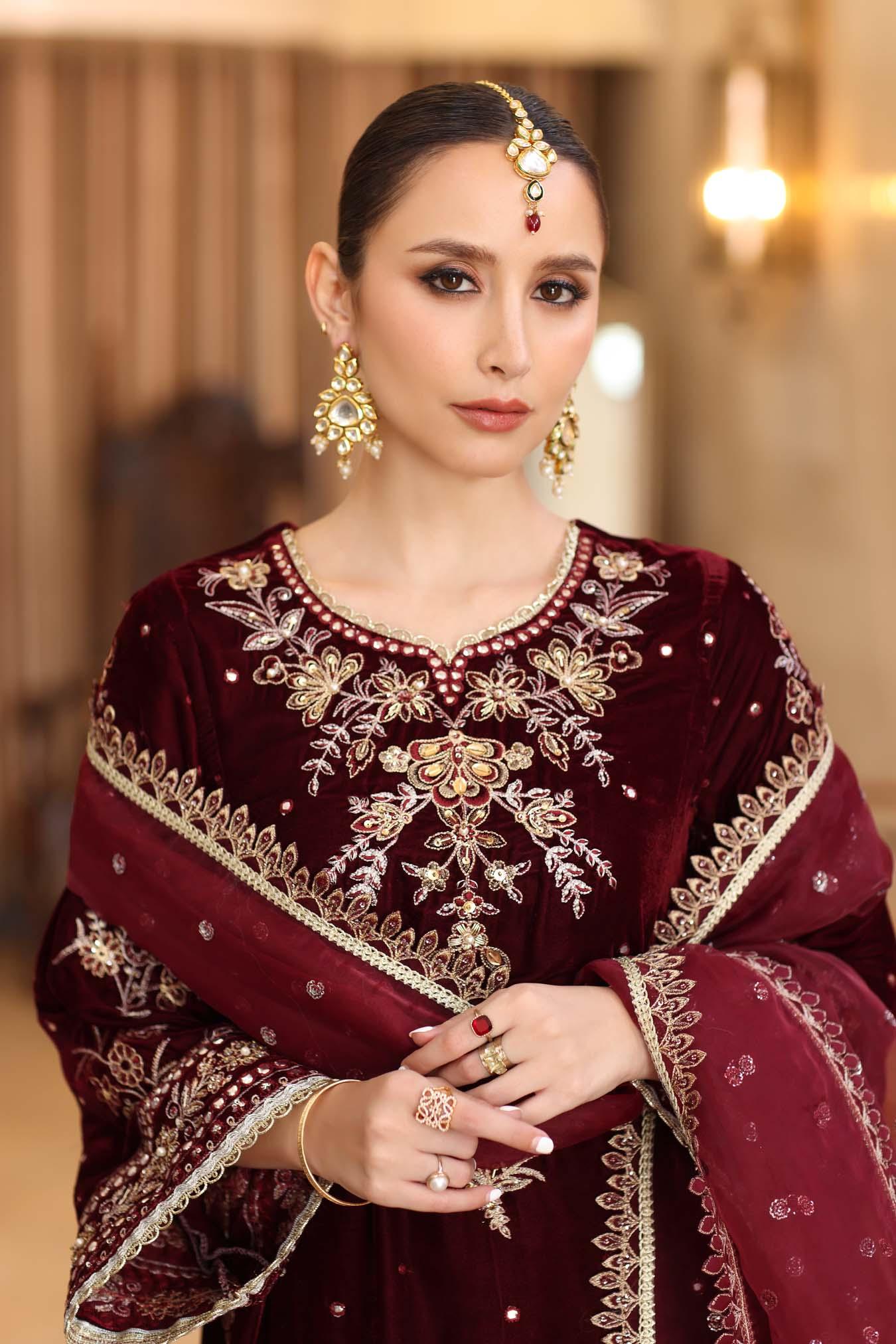 Noor by Saadia Asad | Handcrafted Velvet 25 | Naqsh - Aqsa Fabrics