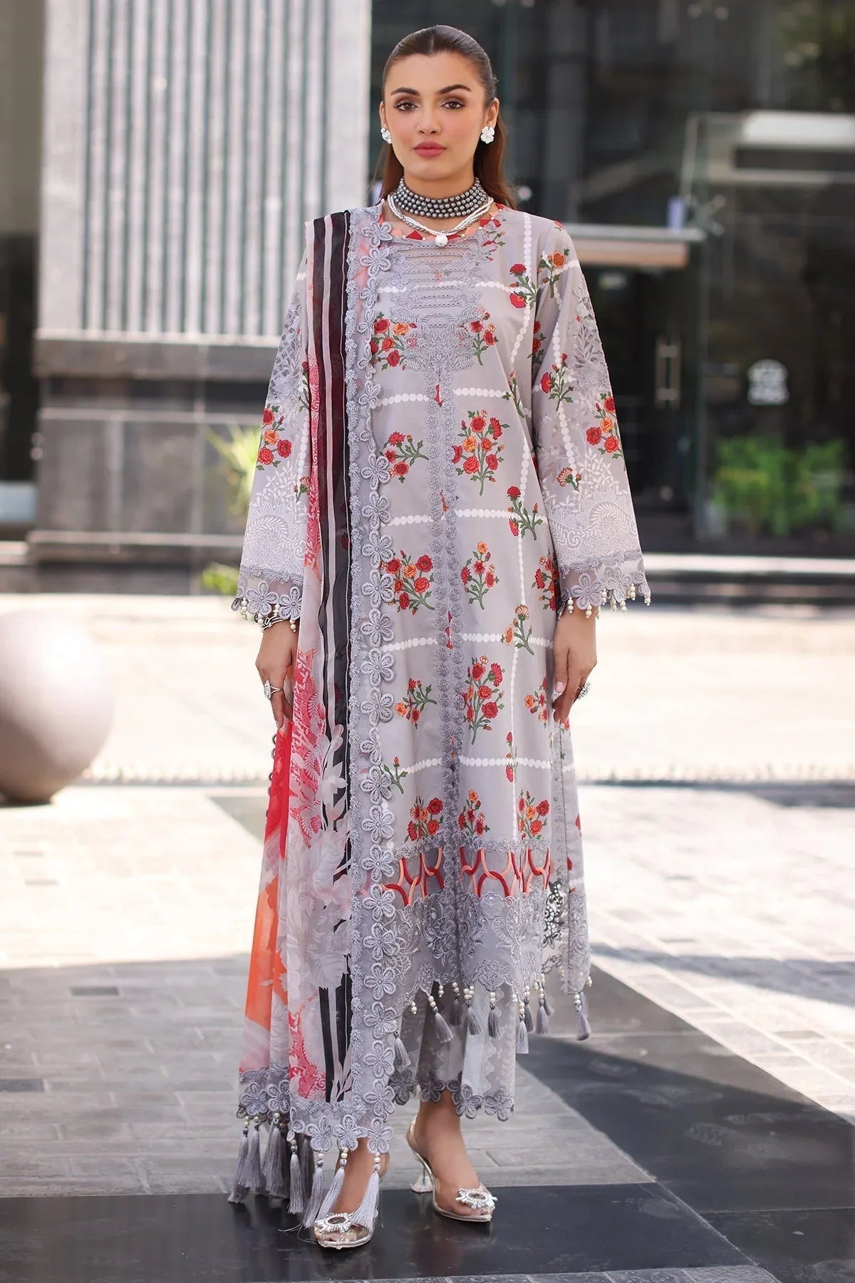 Charizma | Combination Lawn |  CC5-23 - Aqsa Fabrics