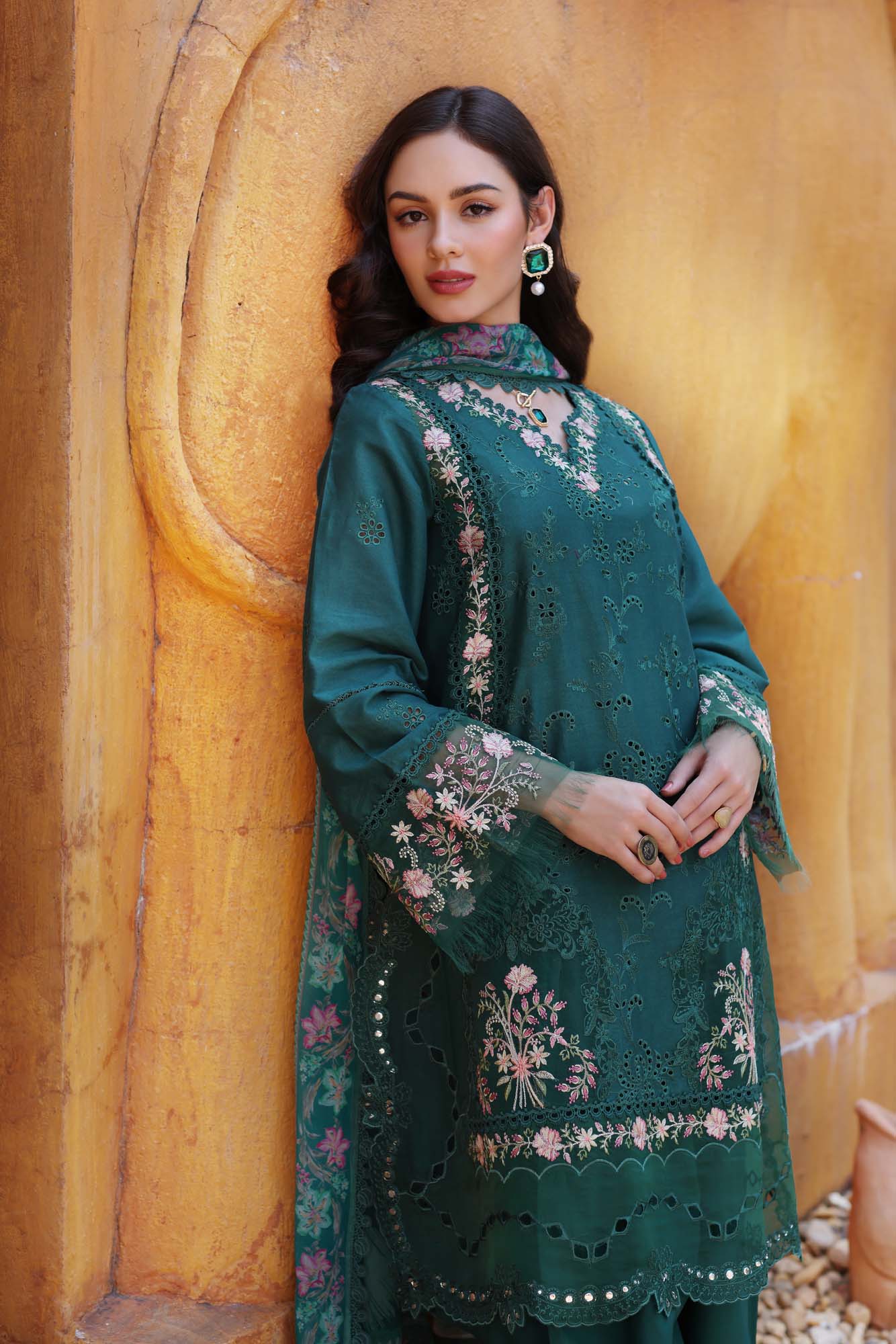 Noor by Saadia Asad | Eid Luxury Laserkari 25 | D10-A - Aqsa Fabrics