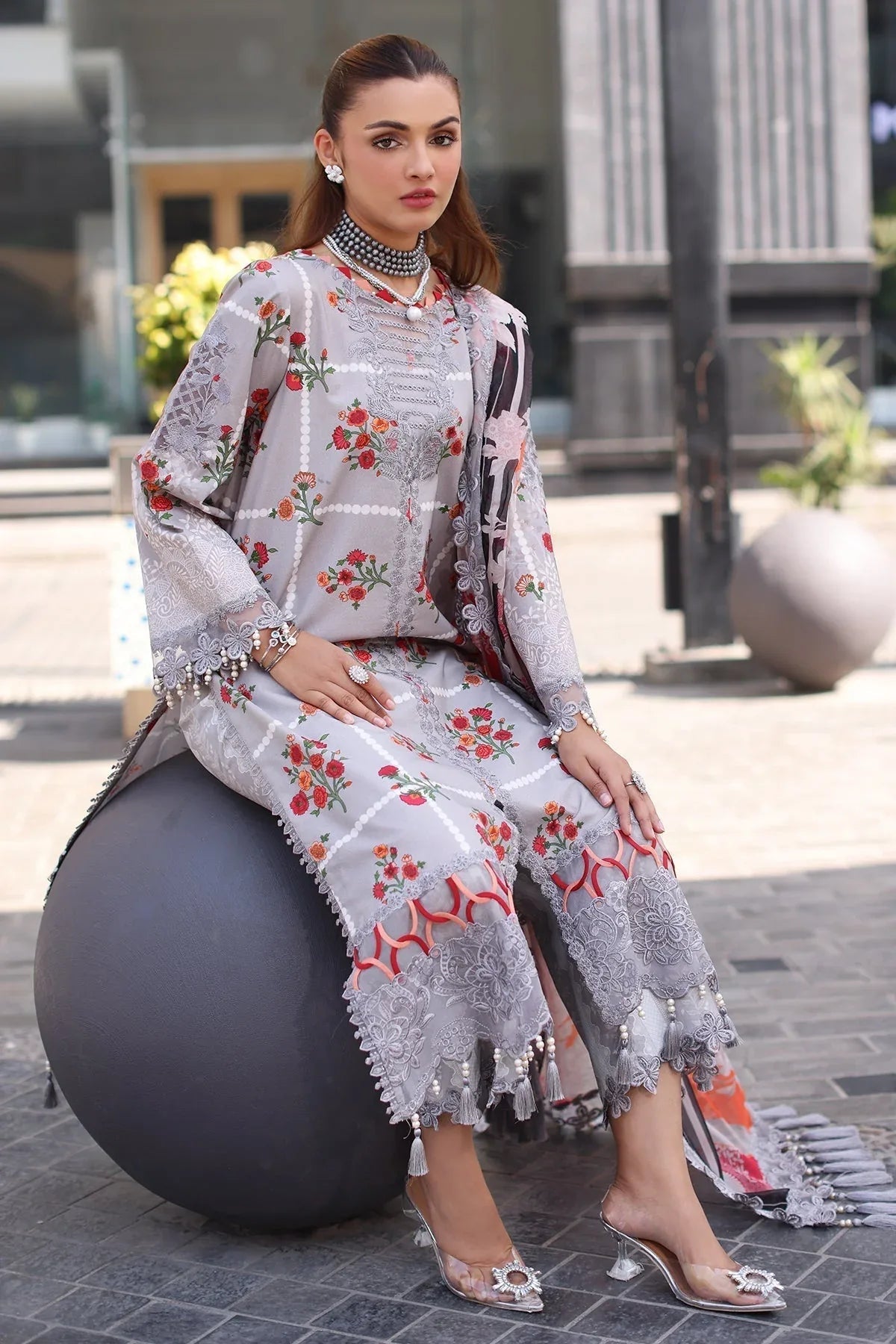 Charizma | Combination Lawn |  CC5-23 - Aqsa Fabrics