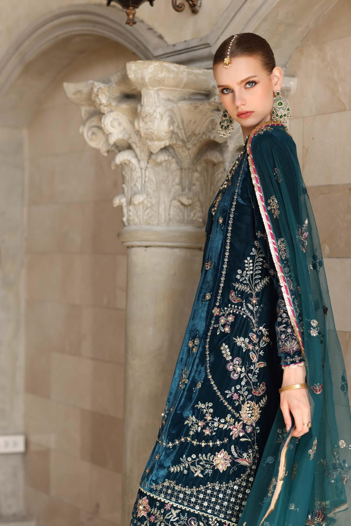 Noor by Saadia Asad | Handcrafted Velvet 25 | Andaleeb - Aqsa Fabrics