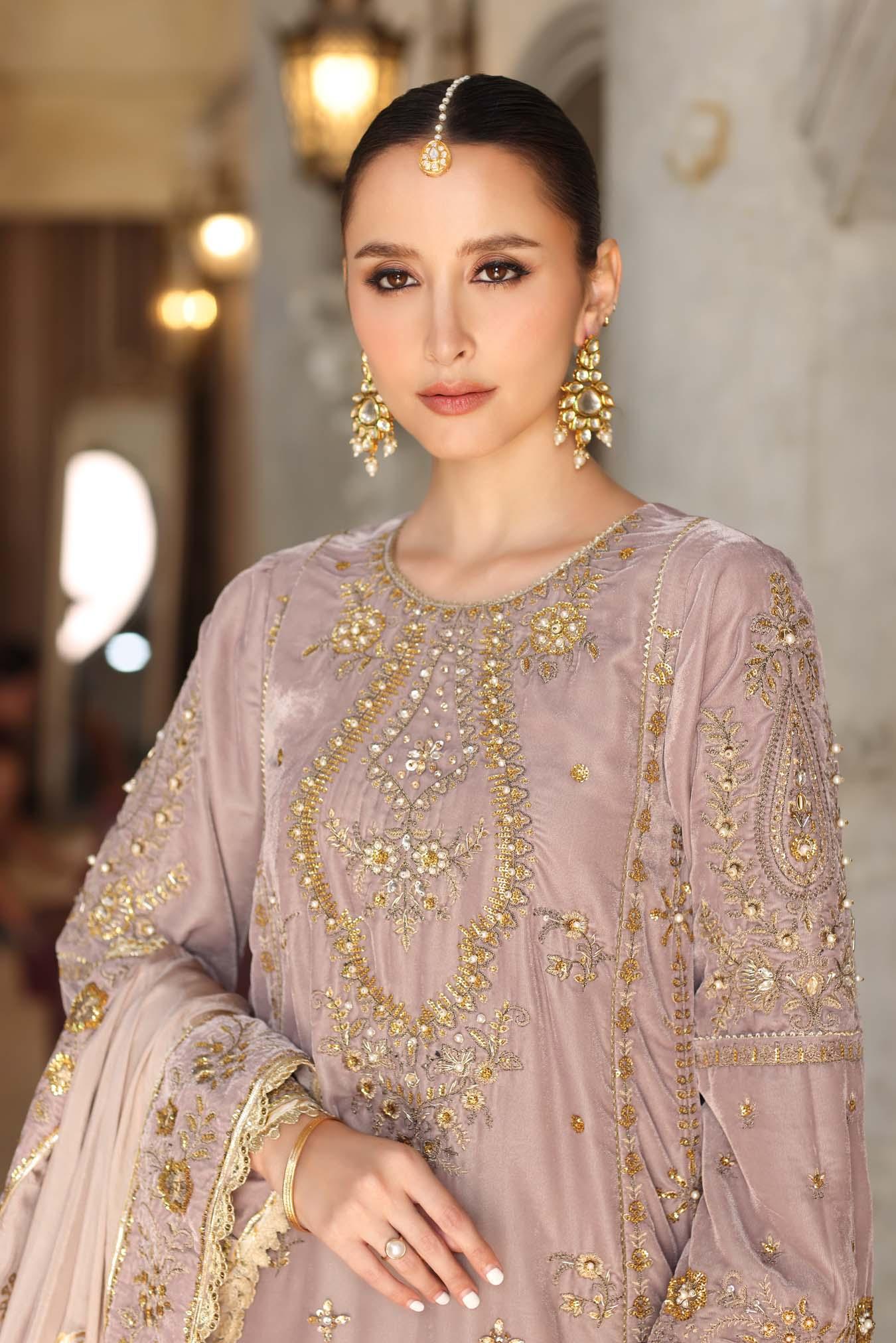 Noor by Saadia Asad | Handcrafted Velvet 25 | Khayal - Aqsa Fabrics