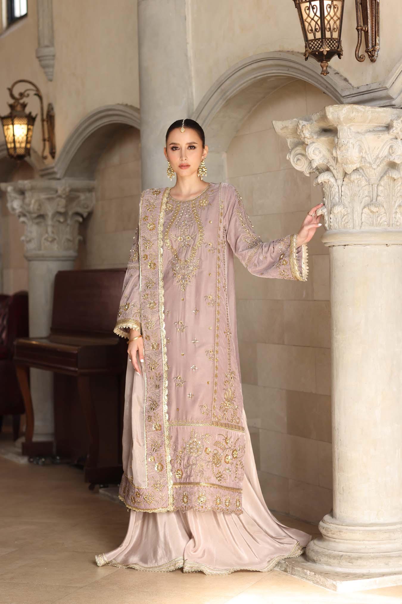 Noor by Saadia Asad | Handcrafted Velvet 25 | Khayal - Aqsa Fabrics