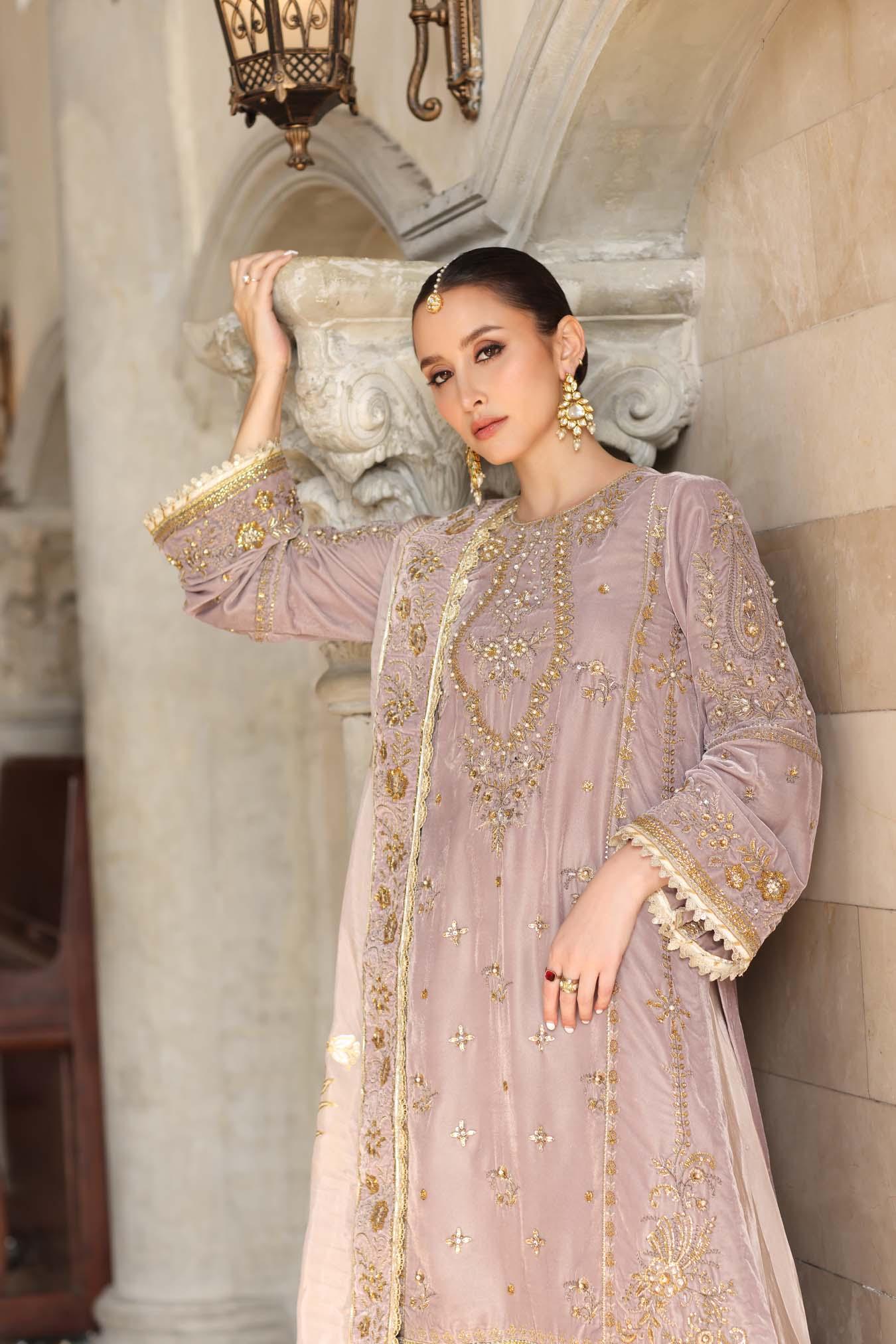 Noor by Saadia Asad | Handcrafted Velvet 25 | Khayal - Aqsa Fabrics