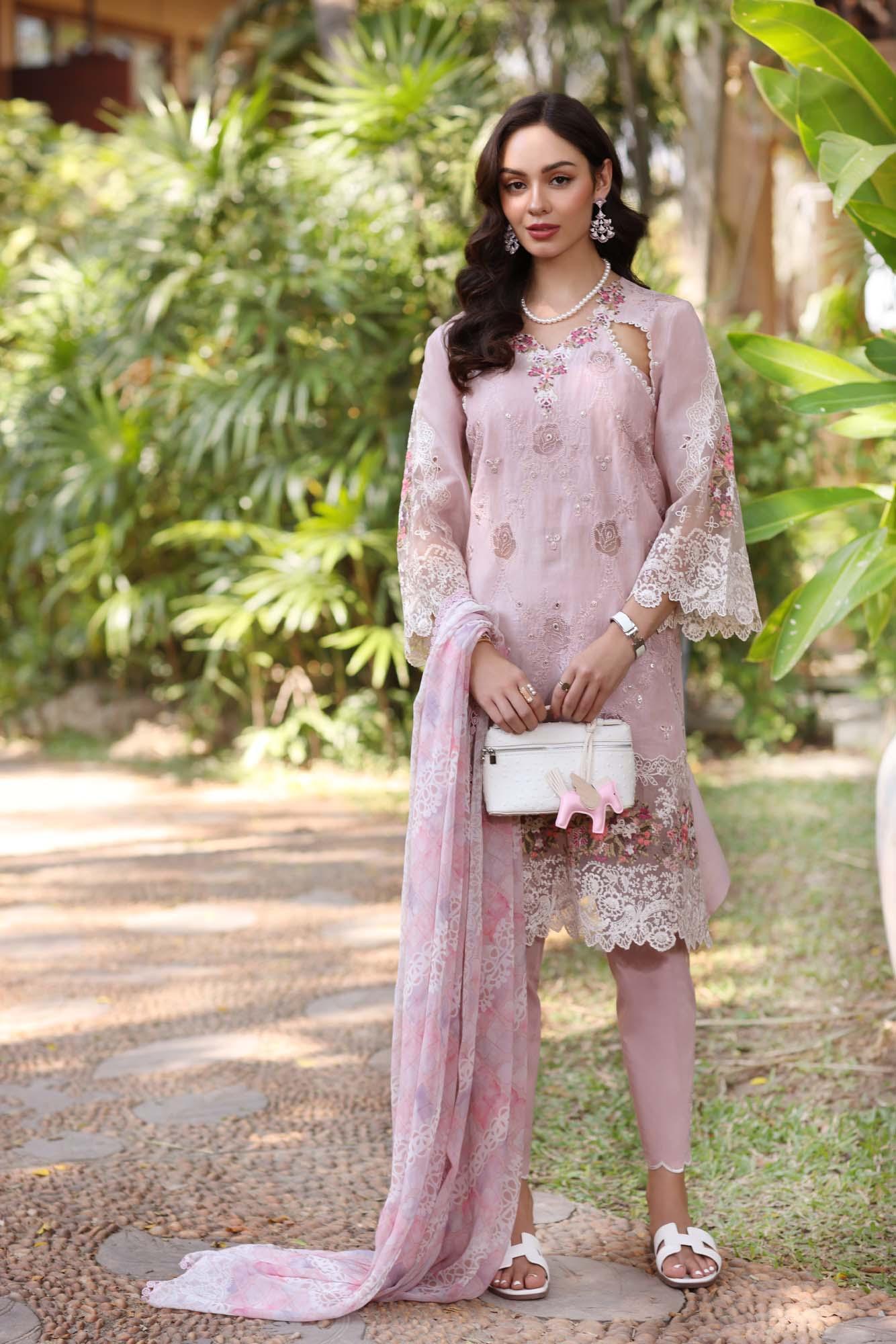Noor by Saadia Asad | Eid Luxury Laserkari 25 | D8-A - Aqsa Fabrics
