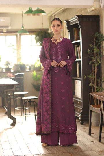 Noor by Saadia Asad | Winter Embroidered Printkhaas 25 | D8 - B - Aqsa Fabrics