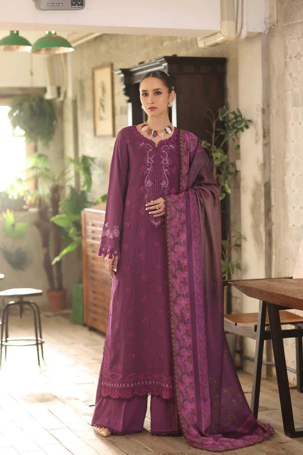 Noor by Saadia Asad | Winter Embroidered Printkhaas 25 | D8 - B - Aqsa Fabrics
