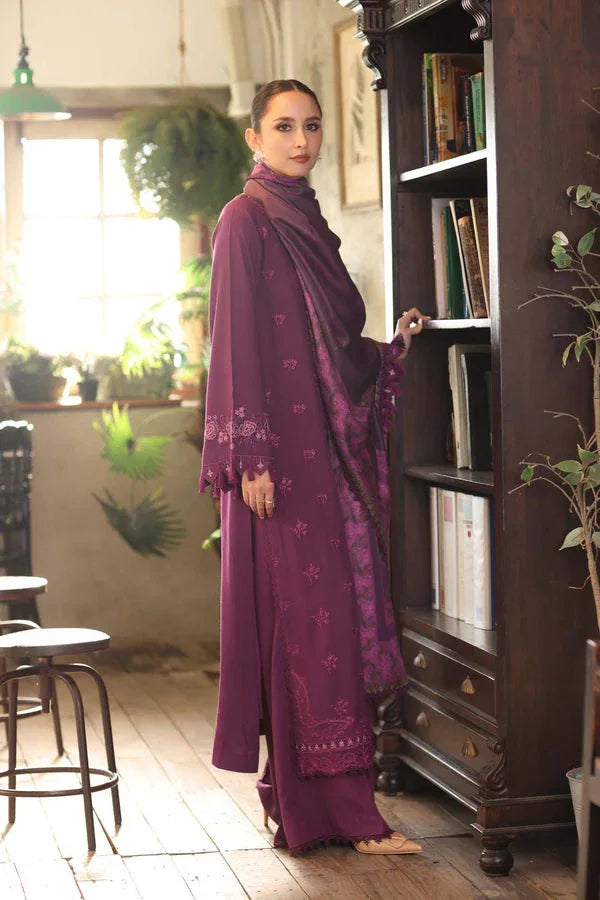 Noor by Saadia Asad | Winter Embroidered Printkhaas 25 | D8 - B - Aqsa Fabrics