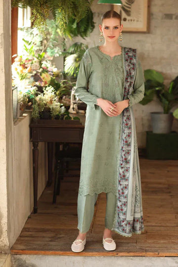 Noor by Saadia Asad | Winter Embroidered Printkhaas 25 | D8 - A - Aqsa Fabrics