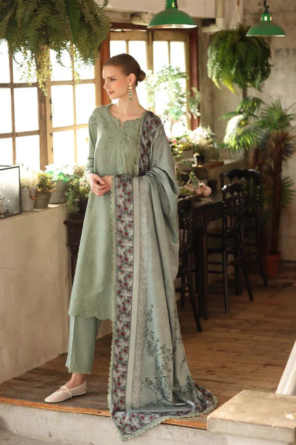 Noor by Saadia Asad | Winter Embroidered Printkhaas 25 | D8 - A - Aqsa Fabrics
