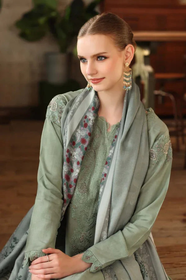 Noor by Saadia Asad | Winter Embroidered Printkhaas 25 | D8 - A - Aqsa Fabrics