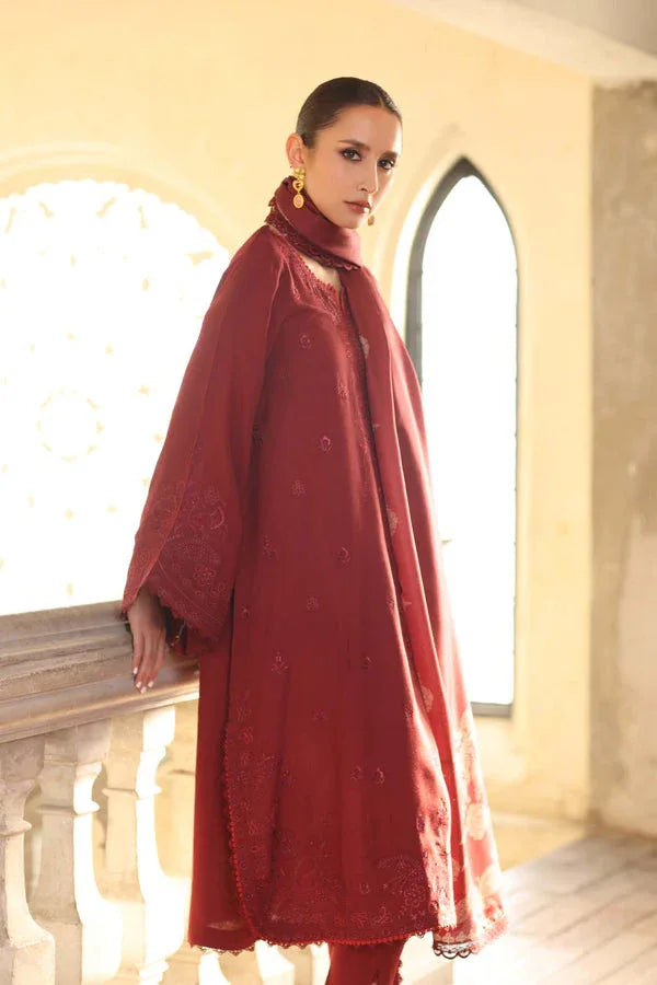 Noor by Saadia Asad | Winter Embroidered Printkhaas 25 | D9- B - Aqsa Fabrics