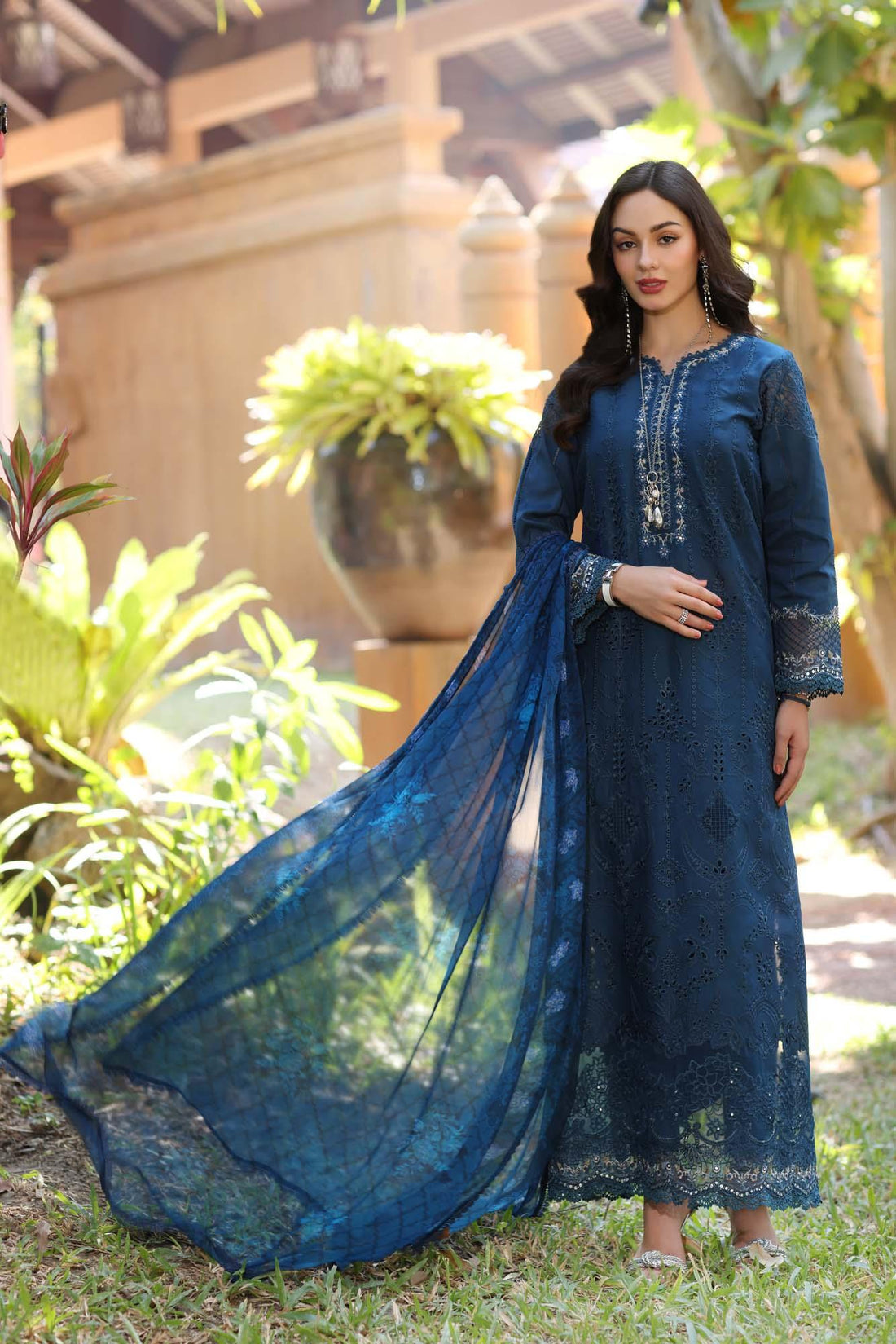 Noor by Saadia Asad | Eid Luxury Laserkari 25 | D7-B - Aqsa Fabrics