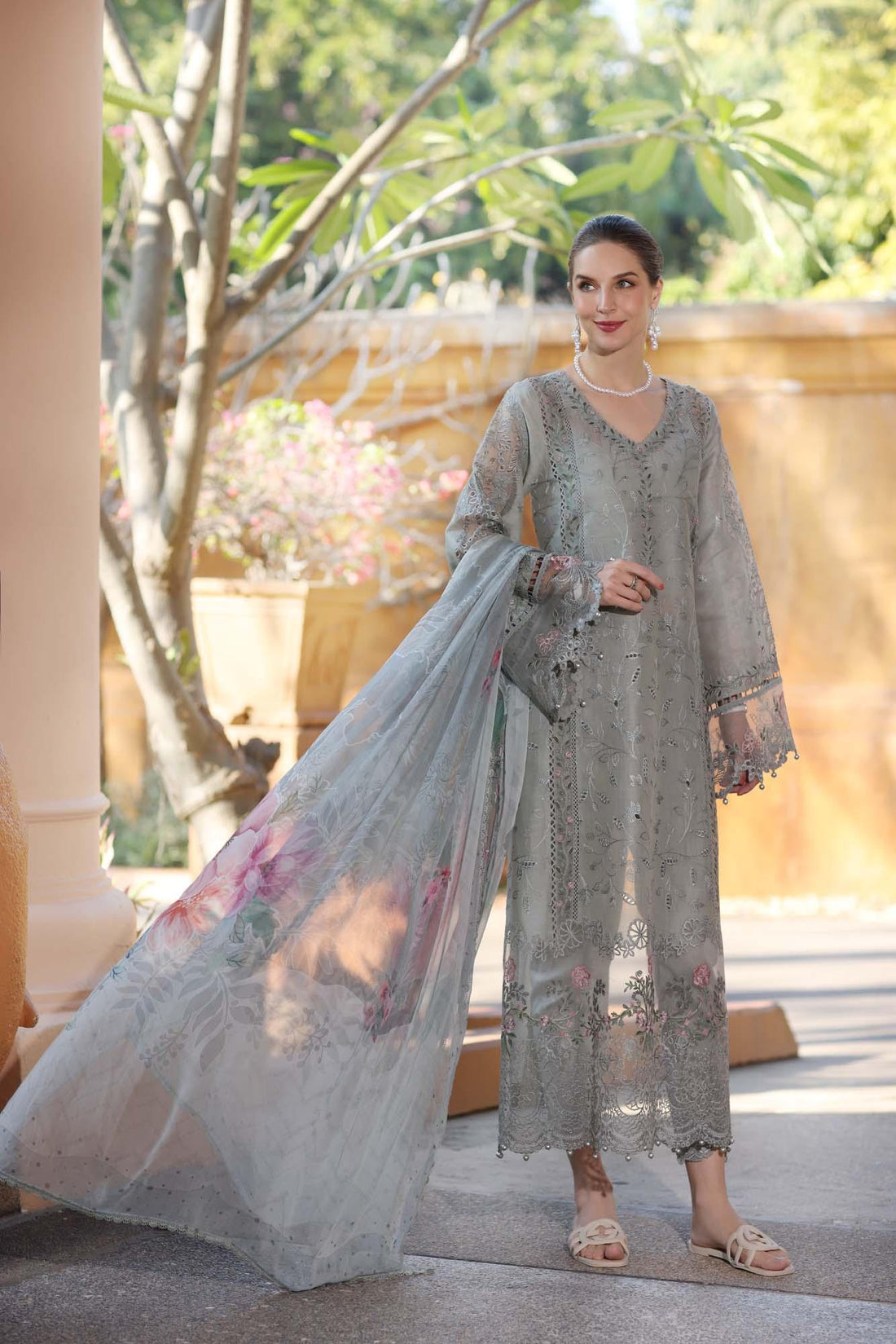 Noor by Saadia Asad | Eid Luxury Laserkari 25 | D1-A - Aqsa Fabrics