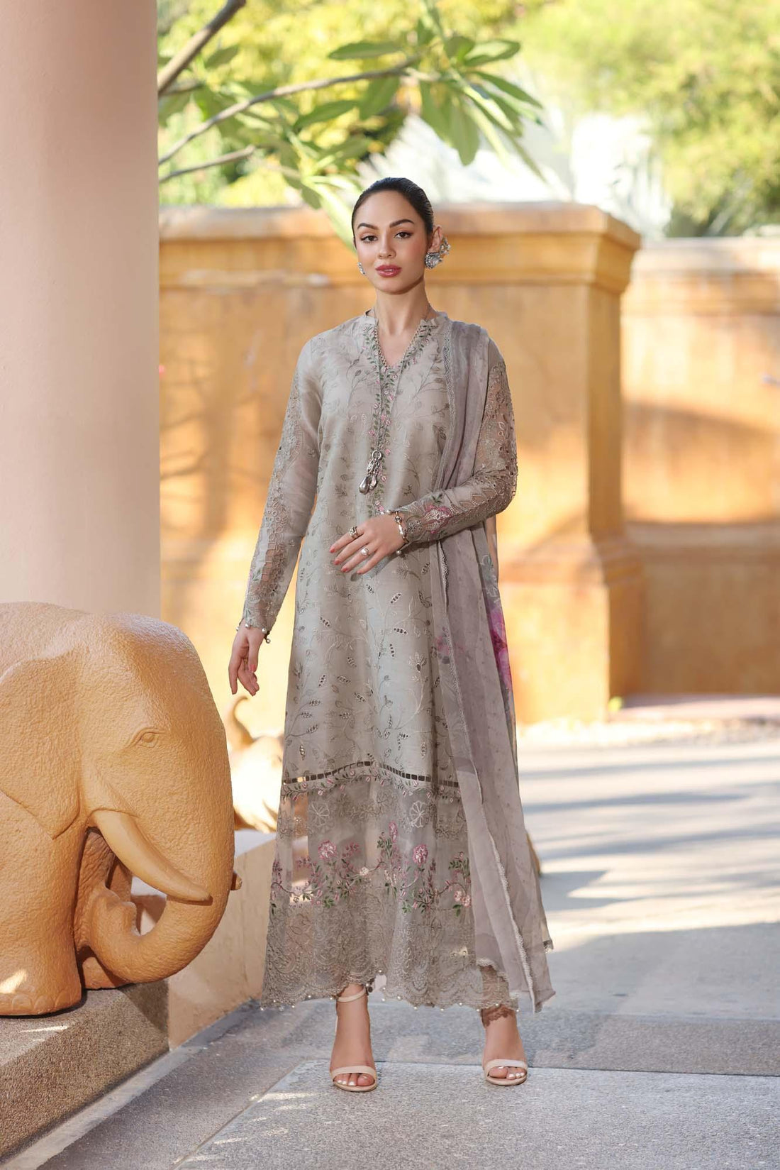 Noor by Saadia Asad | Eid Luxury Laserkari 25 | D1-B - Aqsa Fabrics