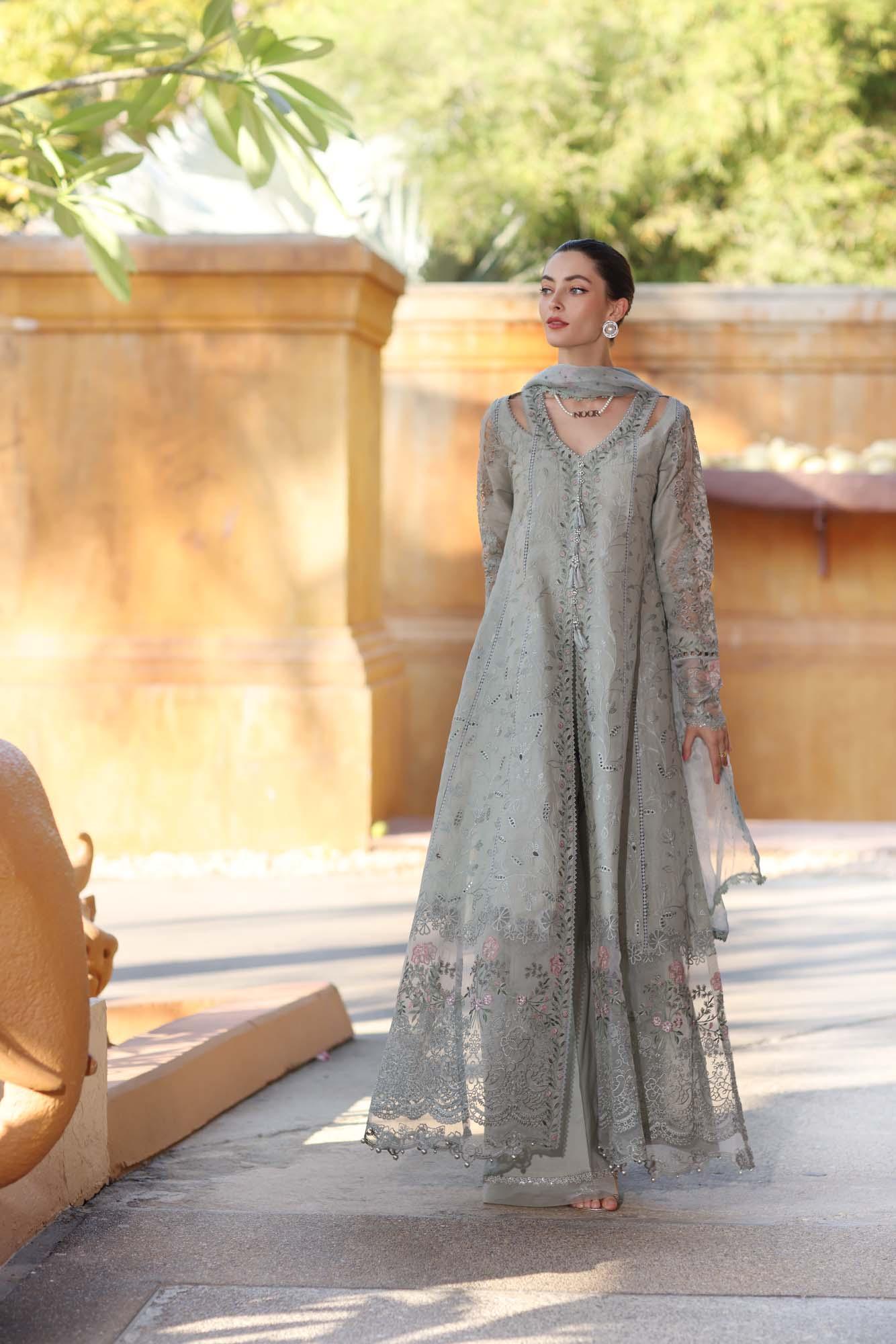 Noor by Saadia Asad | Eid Luxury Laserkari 25 | D1-A - Aqsa Fabrics
