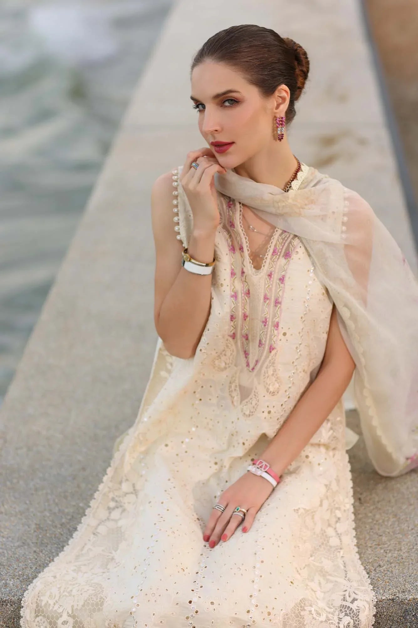 Noor by Saadia Asad | Eid Luxury Laserkari 25 | D3-A - Aqsa Fabrics