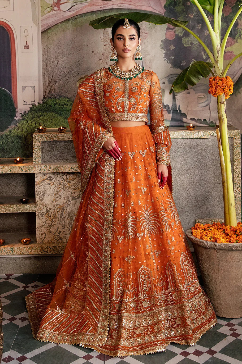 Afrozeh Shehnai Wedding Formal 3Pc Suit AFS-23-V1-01 Dilaab - Aqsa Fabrics