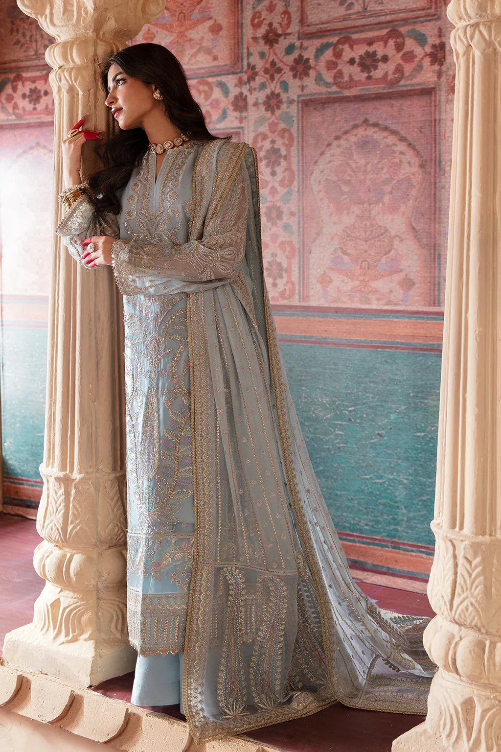 Afrozeh Shehnai Wedding Formal 3Pc Suit AFS-23-V1-04 Roop - Aqsa Fabrics