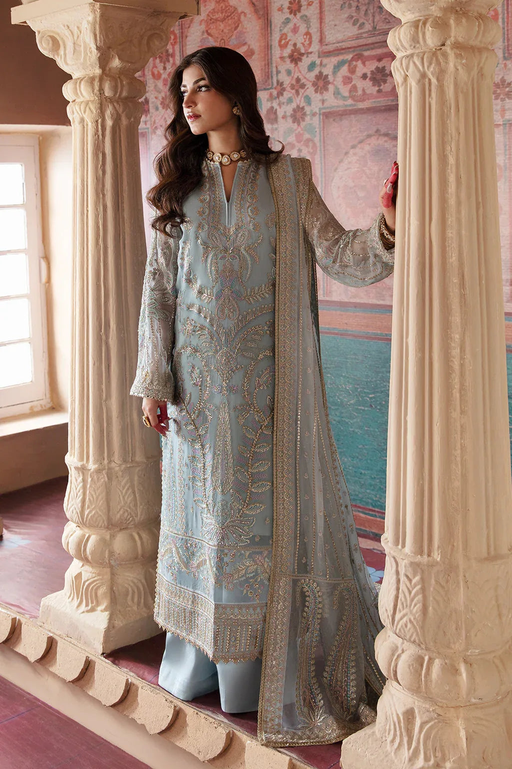 Afrozeh Shehnai Wedding Formal 3Pc Suit AFS-23-V1-04 Roop - Aqsa Fabrics