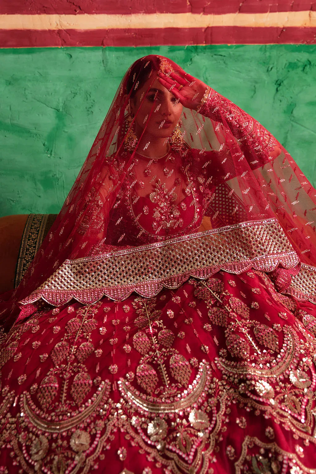 Afrozeh Shehnai Wedding Formal 3Pc Suit AFS-23-V1-07 Gulabposh - Aqsa Fabrics