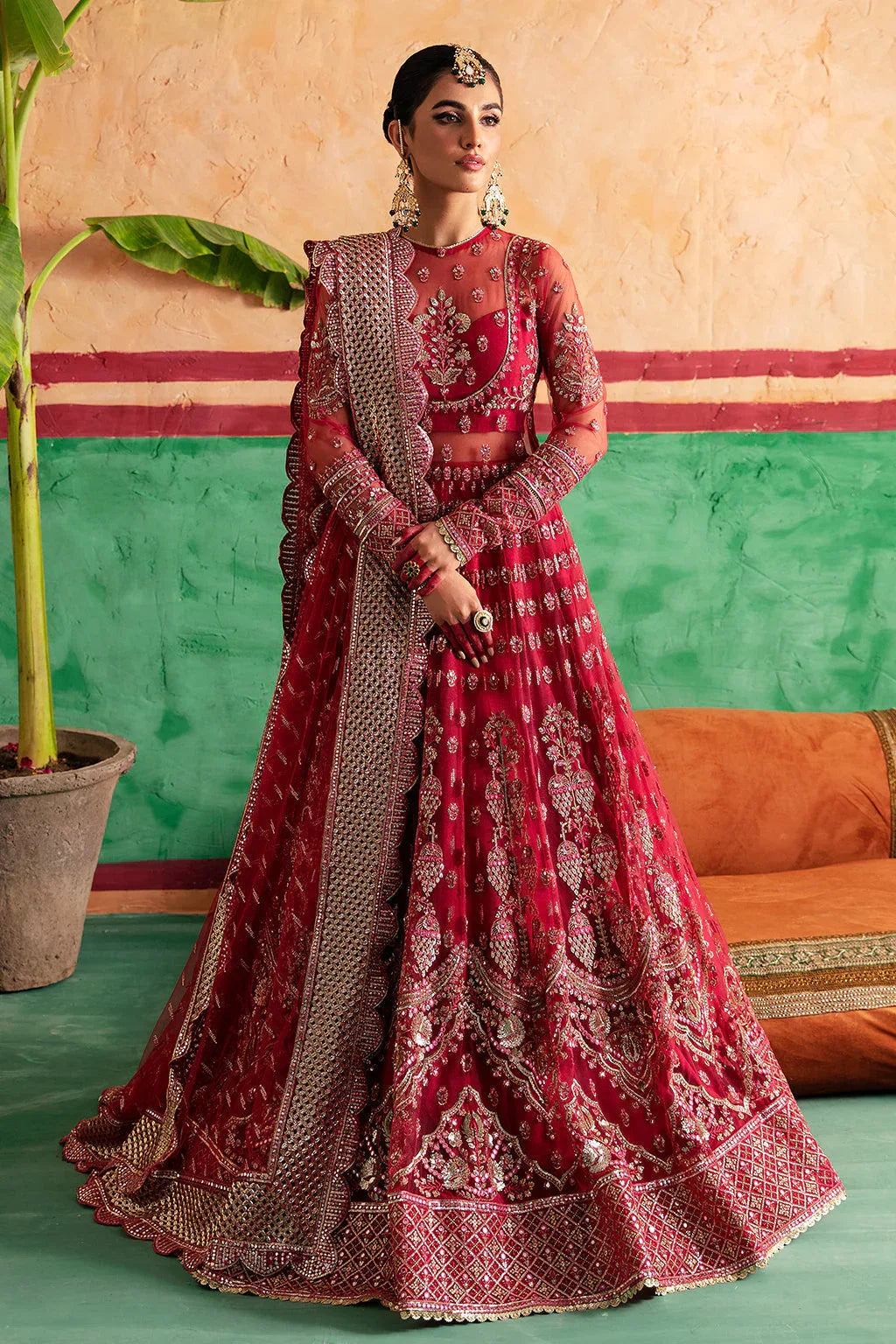 Afrozeh Shehnai Wedding Formal 3Pc Suit AFS-23-V1-07 Gulabposh - Aqsa Fabrics