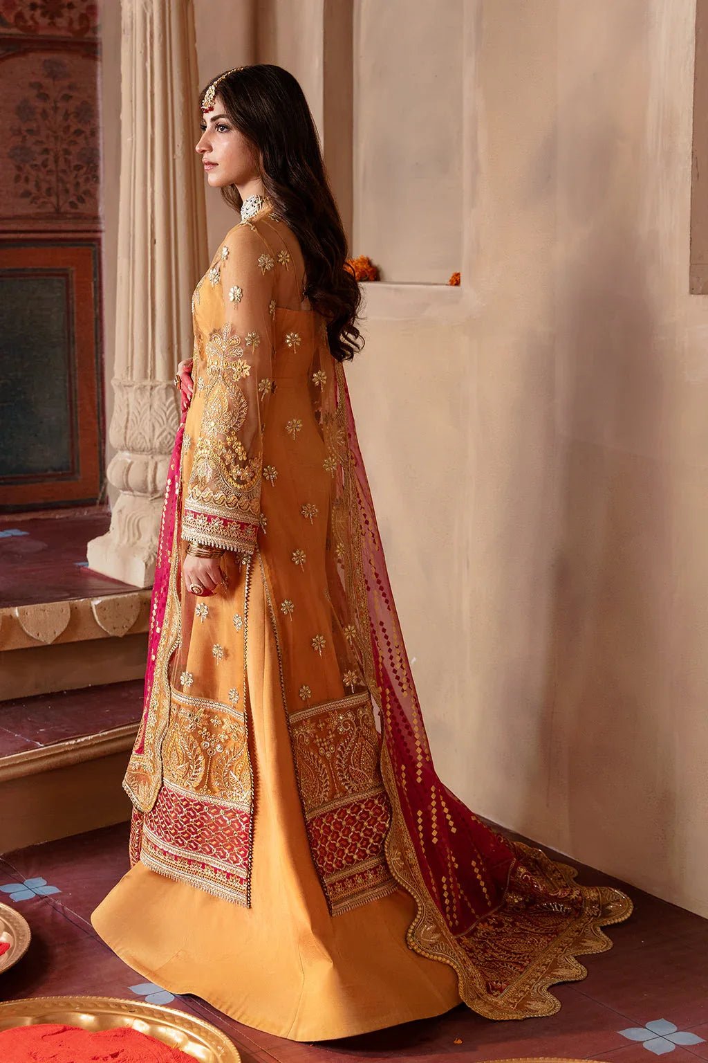 Afrozeh Shehnai Wedding Formal 3Pc Suit AFS-23-V1-08 Zari - Aqsa Fabrics