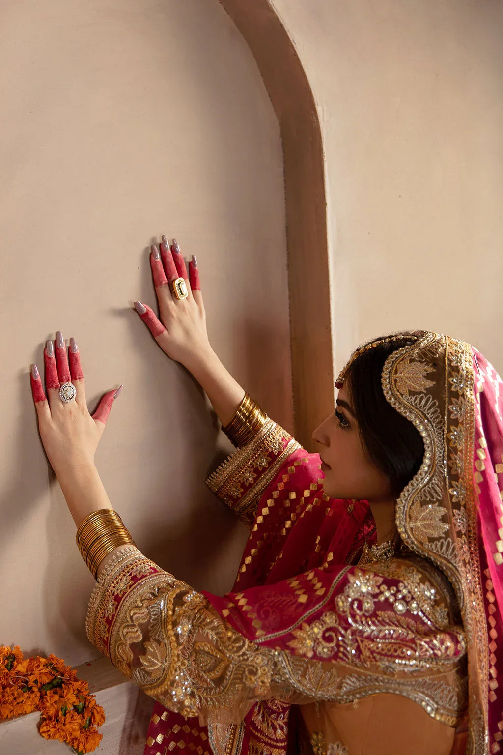 Afrozeh Shehnai Wedding Formal 3Pc Suit AFS-23-V1-08 Zari - Aqsa Fabrics