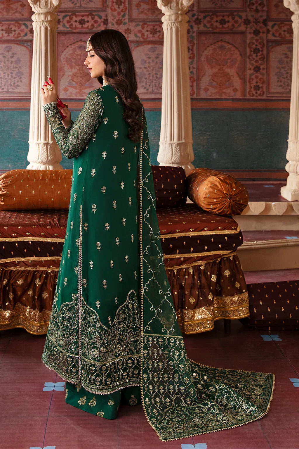 Afrozeh Shehnai Wedding Formal 3Pc Suit AFS-23-V1-09 Dilsaz - Aqsa Fabrics