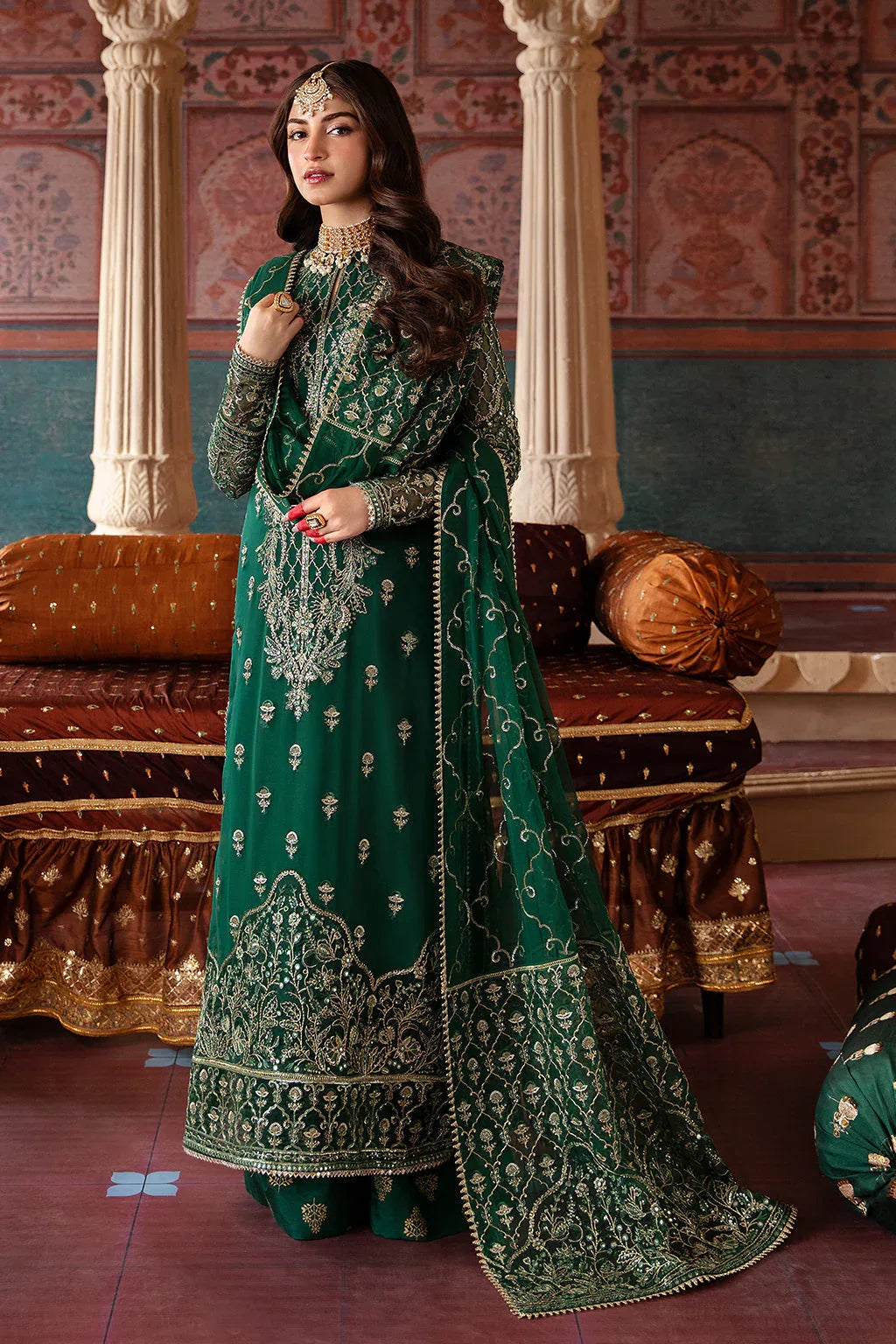 Afrozeh Shehnai Wedding Formal 3Pc Suit AFS-23-V1-09 Dilsaz - Aqsa Fabrics