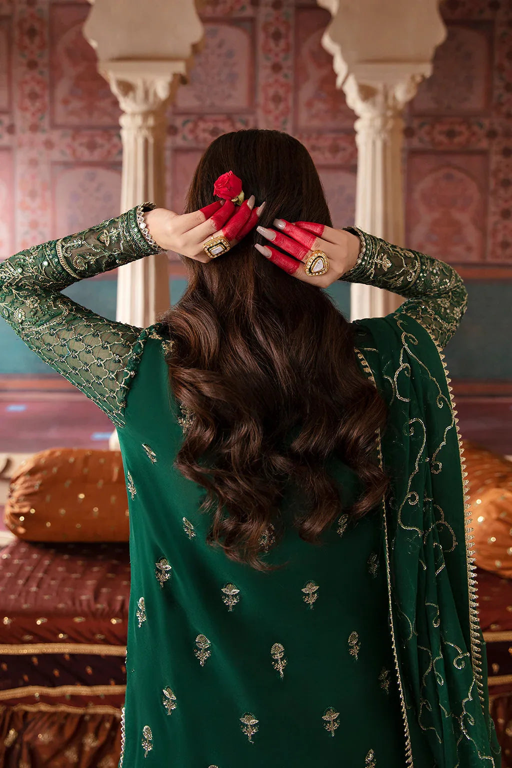 Afrozeh Shehnai Wedding Formal 3Pc Suit AFS-23-V1-09 Dilsaz - Aqsa Fabrics