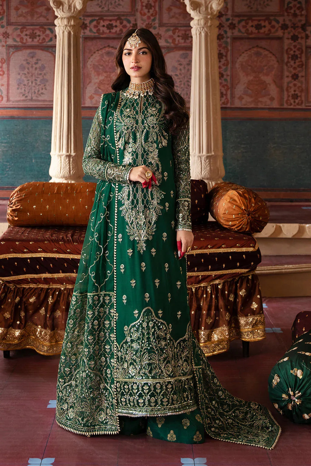 Afrozeh Shehnai Wedding Formal 3Pc Suit AFS-23-V1-09 Dilsaz - Aqsa Fabrics