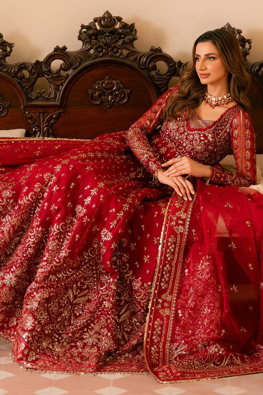 Ayzel | Solene Wedding Formals | Rose - Aqsa Fabrics