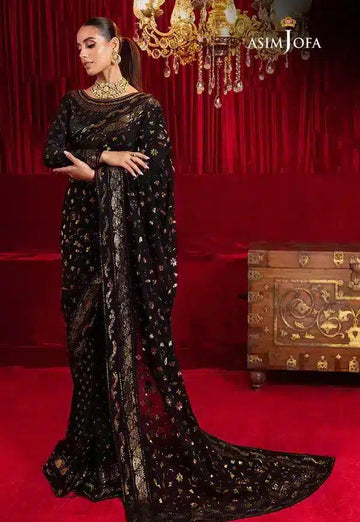 Asim Jofa | Bekhudi Luxury Chiffon 23 | AJBK-03 - Aqsa Fabrics