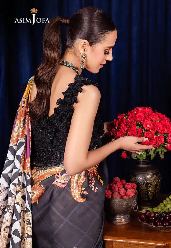 Asim Jofa | Bekhudi Luxury Chiffon 23 | AJBK-09 - Aqsa Fabrics