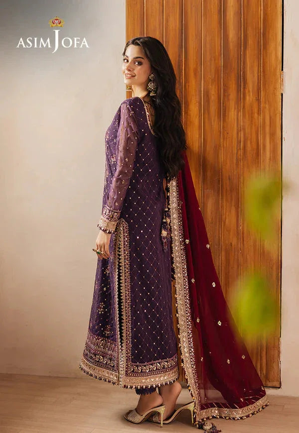Asim Jofa | Heeriye | AJHE-01 EMBROIDERED CHIFFON 3 PCS - Aqsa Fabrics