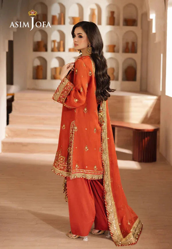 Asim Jofa | Heeriye | AJHE-10 EMBROIDERED CHIFFON 3 PCS - Aqsa Fabrics