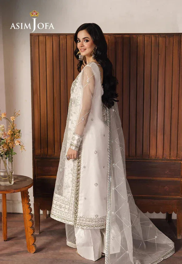 Asim Jofa | Heeriye | AJHE-03 EMBROIDERED ORGANZA 3 PCS - Aqsa Fabrics