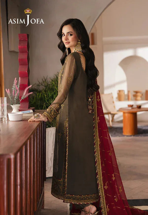 Asim Jofa | Heeriye | AJHE-06 EMBROIDERED CHIFFON 3 PCS - Aqsa Fabrics