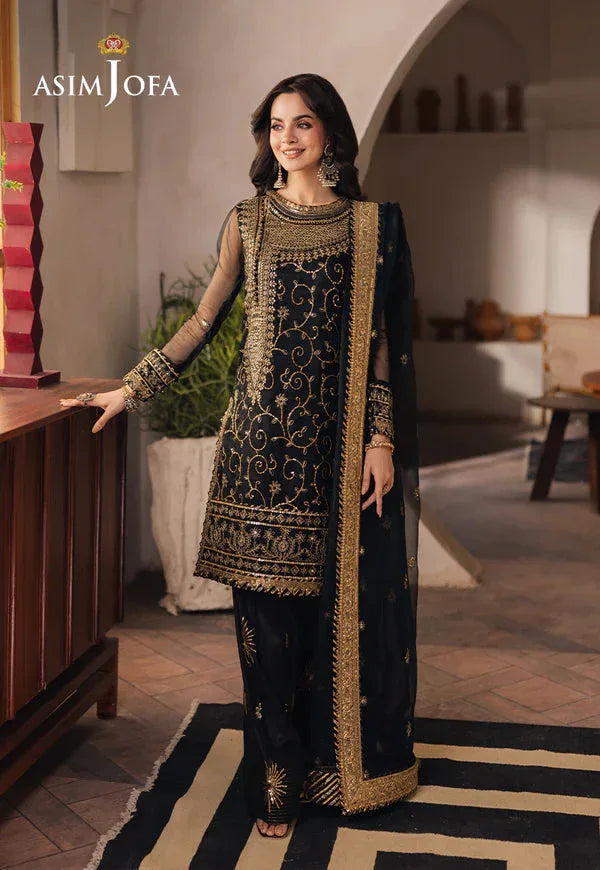 Asim Jofa | Heeriye | AJHE-04 EMBROIDERED ORGANZA 3 PCS - Aqsa Fabrics