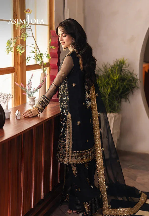 Asim Jofa | Heeriye | AJHE-04 EMBROIDERED ORGANZA 3 PCS - Aqsa Fabrics