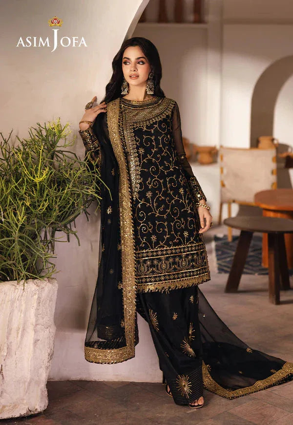 Asim Jofa | Heeriye | AJHE-04 EMBROIDERED ORGANZA 3 PCS - Aqsa Fabrics